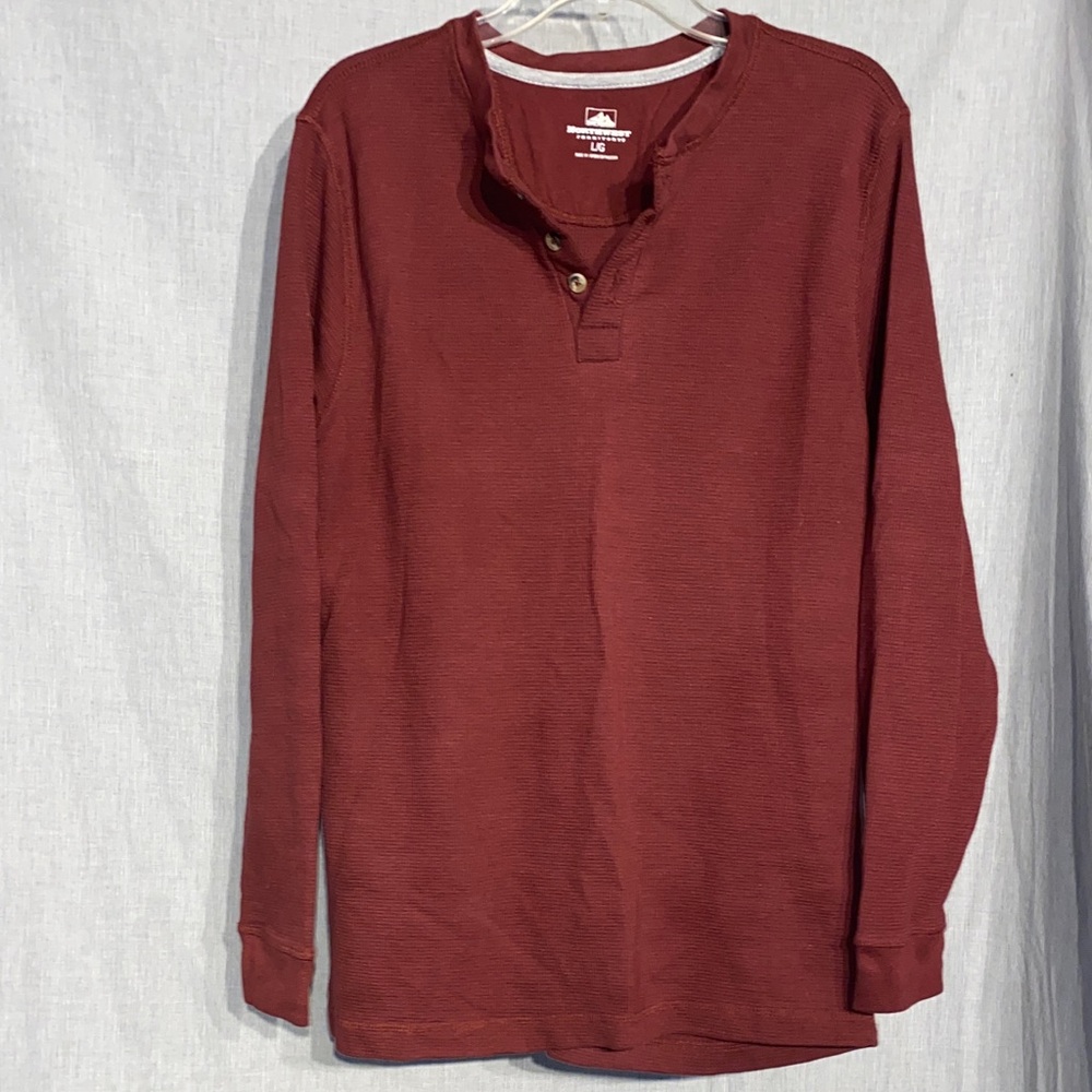 Northwest Men's Burgundy Long Sleeve Shirt